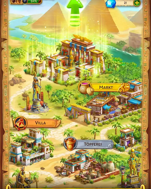 Anwesen am Nil mit Markt und Werkstätten in Jewels of Egypt